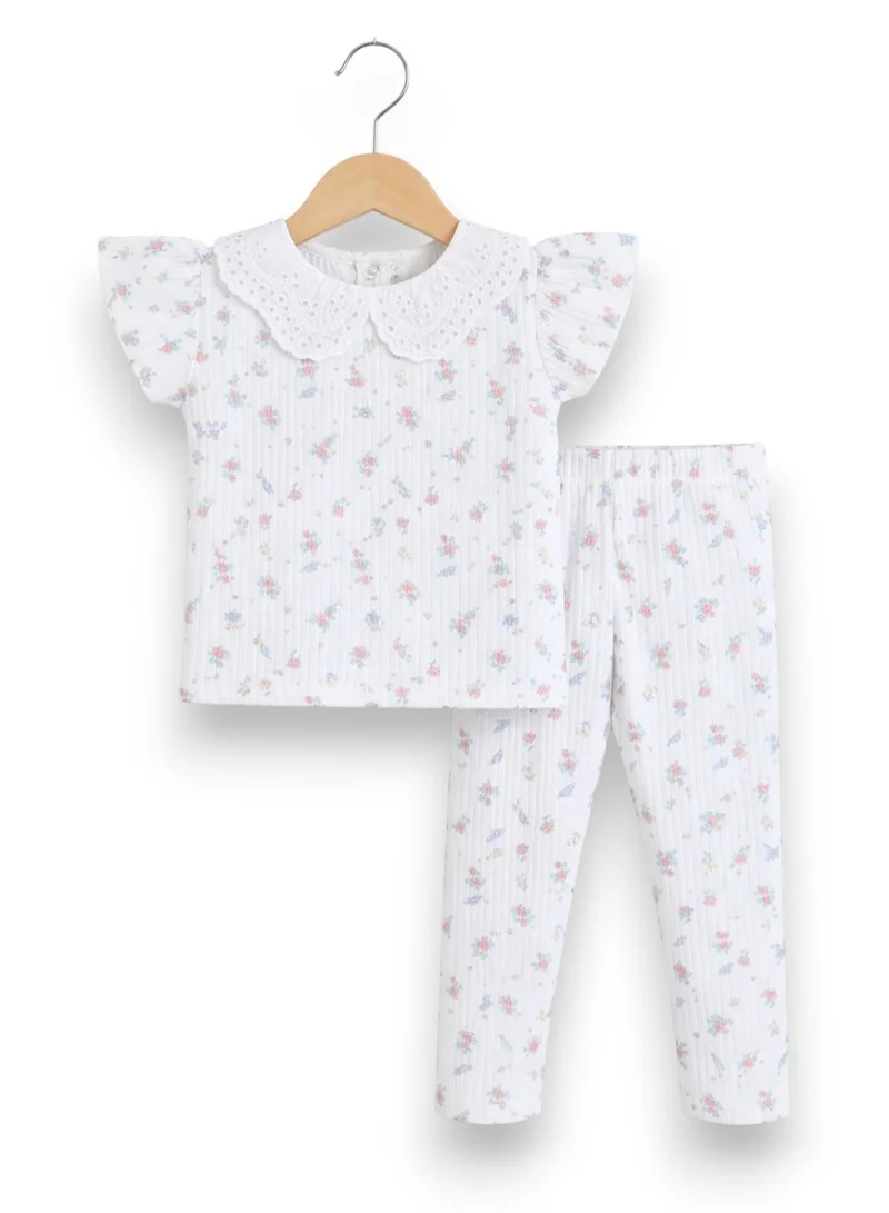 فكتور اند جين Infant Girls 2-Pack  T-Shirts & 2-Pack Leggings Set